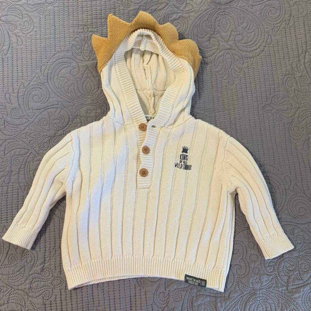 Where the Wild Things Are 18M Hooded Sweater – Crown Spike Hood, 100% Cotton